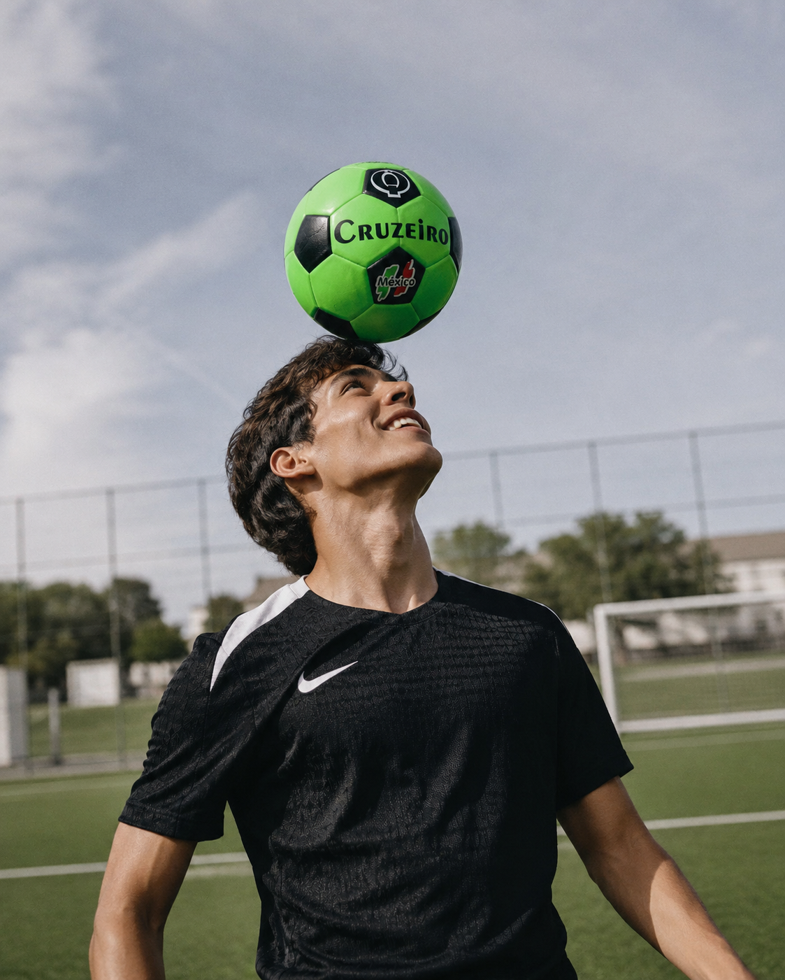 Balon de Fútbol Cruzeiro Talla 4 Verde Fosforescente