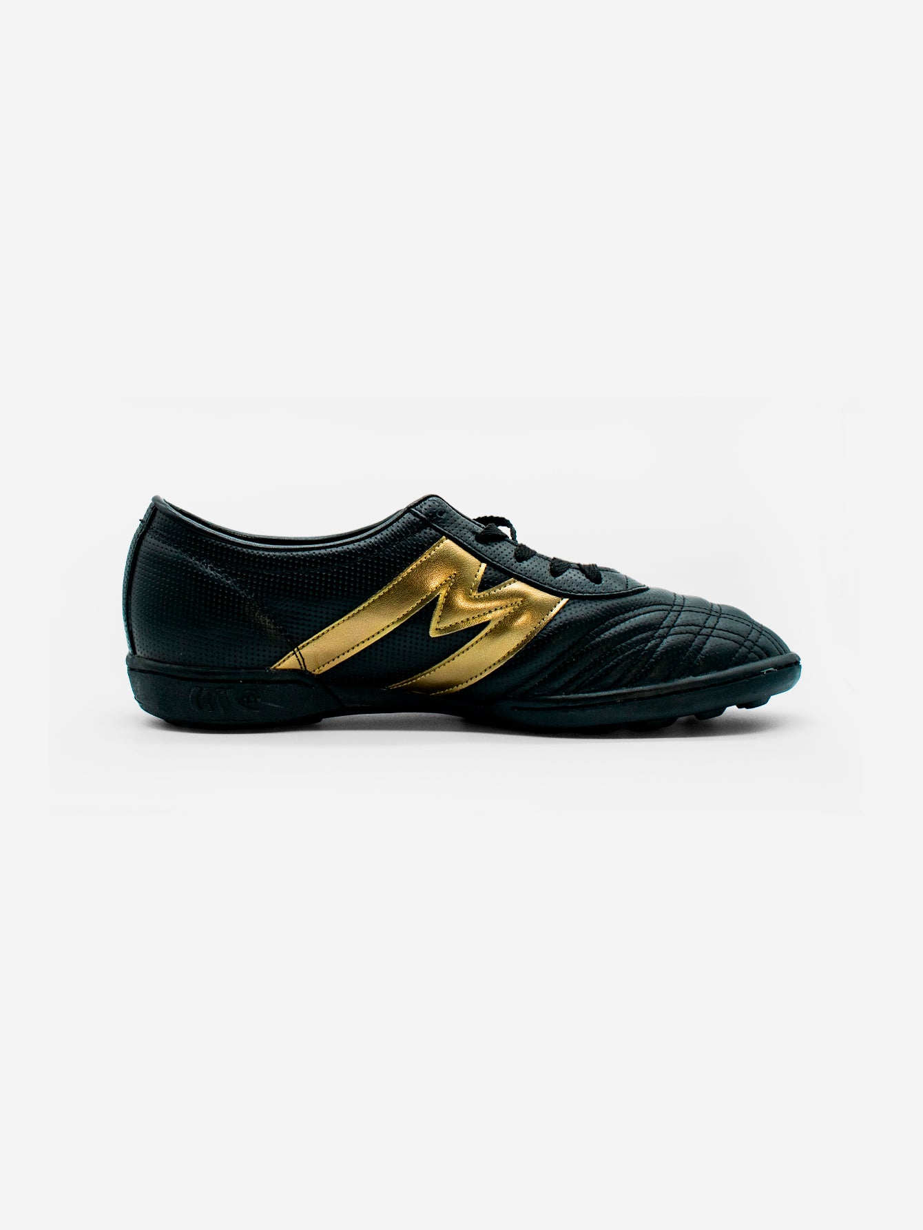 Tenis Fútbol Rápido Manríquez MITHOS | Negro y Dorado