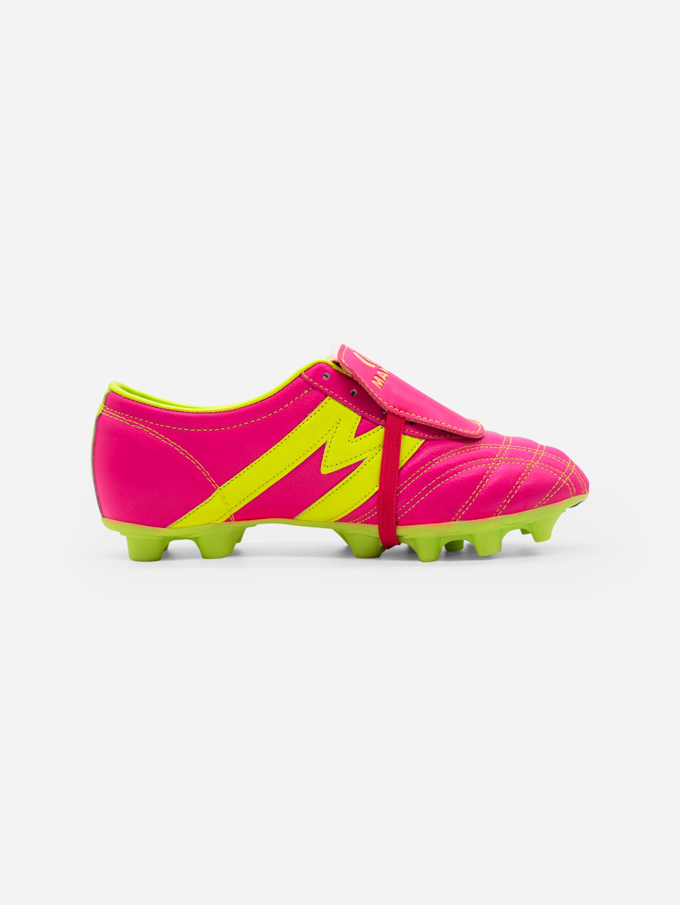 Tachones de fútbol Manríquez MID SX | Fucsia Neón y Amarillo Neón