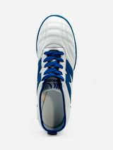 Tenis Fútbol Rápido Manríquez MID SX | Blanco y Azul