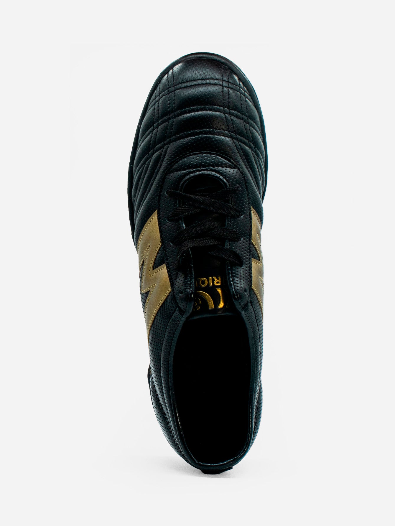Tenis Fútbol Rápido Manríquez MITHOS | Negro y Dorado