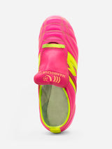 Tachones de fútbol Manríquez MID SX | Fucsia Neón y Amarillo Neón