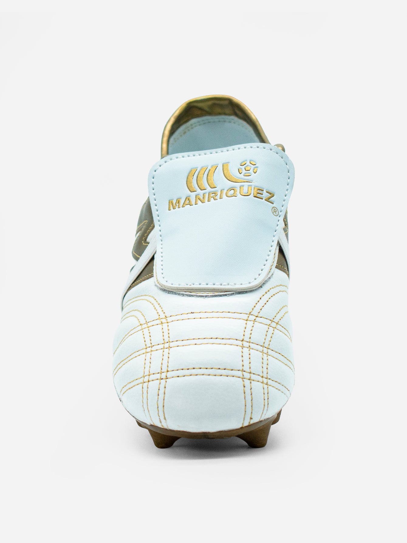 Tachones de fútbol Manríquez MID SX | Blanco y Dorado