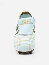 Tachones de fútbol Manríquez MID SX | Blanco y Dorado