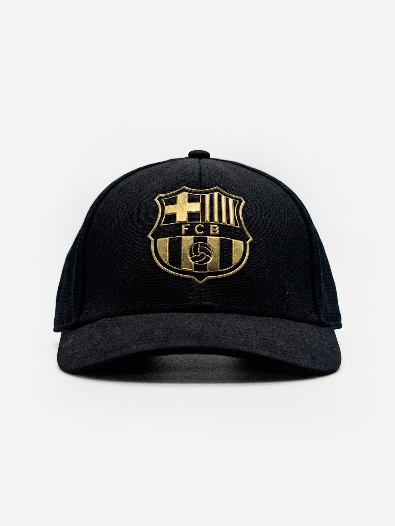Gorra Fútbol FC Barcelona Oficial Negra con Escudo Dorado