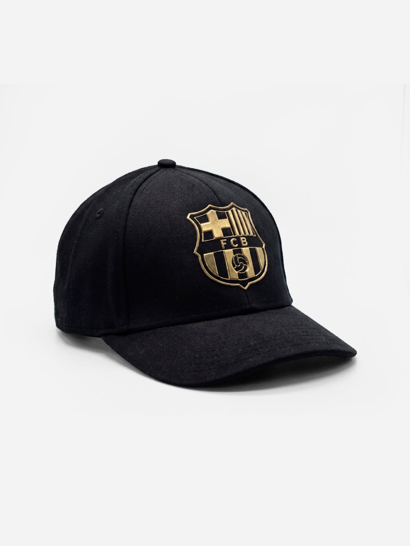 Gorra Fútbol FC Barcelona Oficial Negra con Escudo Dorado