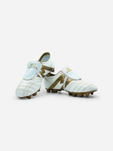 Tachones de fútbol Manríquez MID SX | Blanco y Dorado