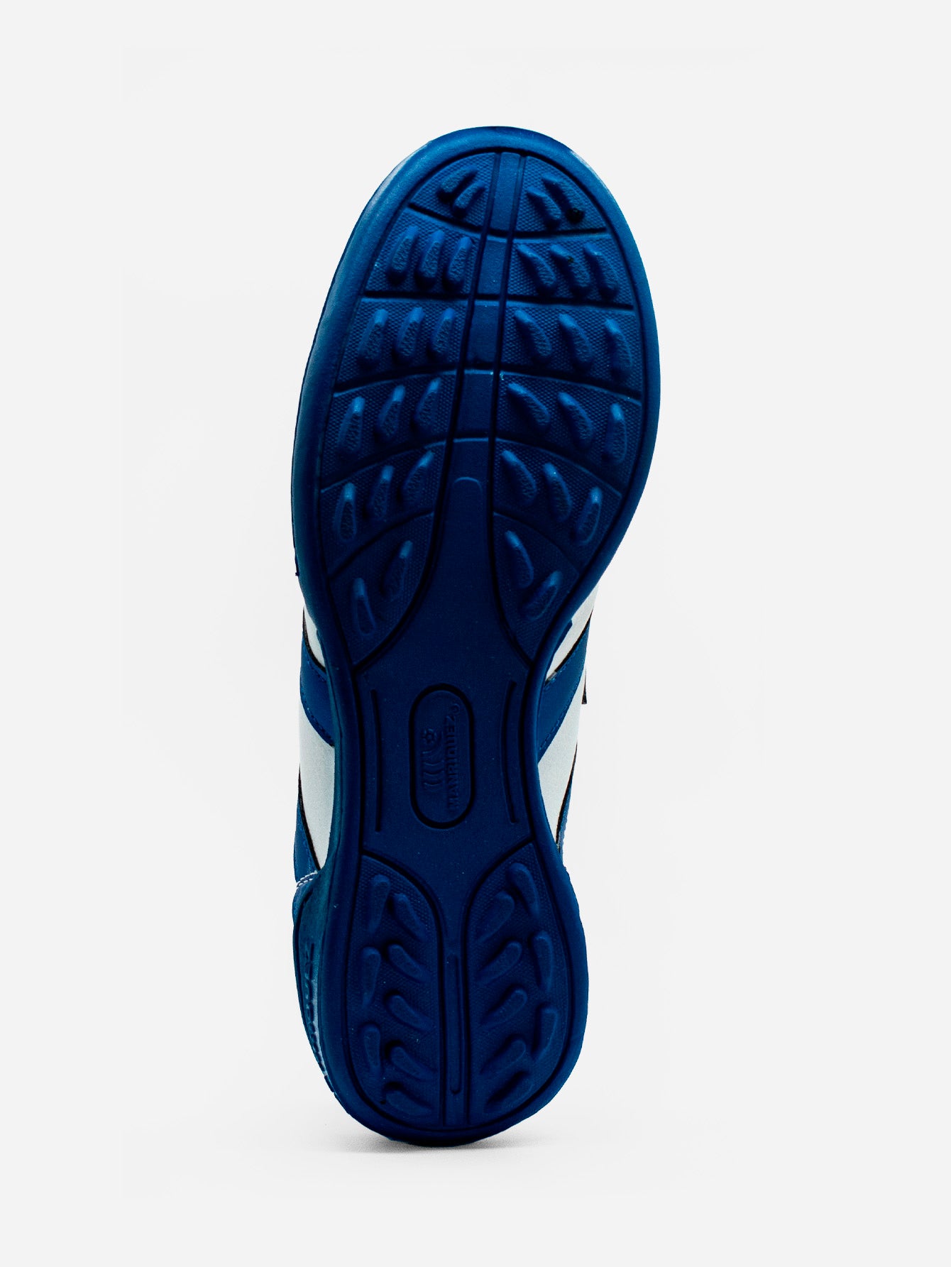 Tenis Fútbol Rápido Manríquez MID SX | Blanco y Azul