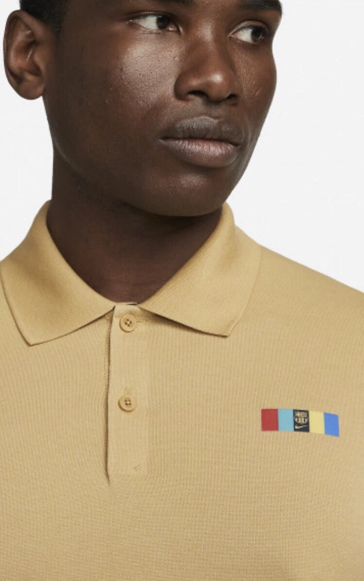 Playera tipo Polo Nike Dorada | Barcelona FC